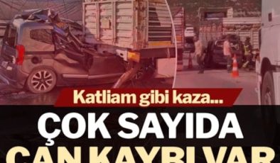 Katliam gibi kaza! Tıra arkadan çarpan araçtaki 5 kişi yaşamını yitirdi