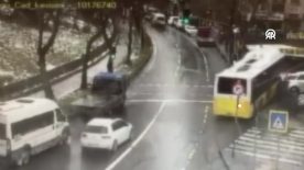 Esenler’de İETT otobüsünün otoparka daldığı anların görüntüsü ortaya çıktı