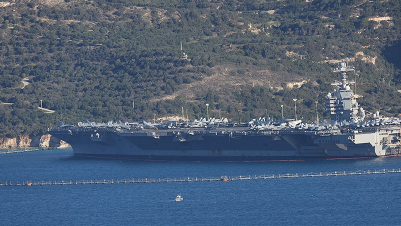 ABD’nin en büyük uçak gemisi Kızıldeniz’e ulaştı